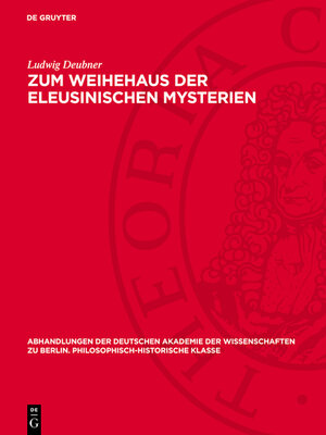 cover image of Zum Weihehaus der eleusinischen Mysterien